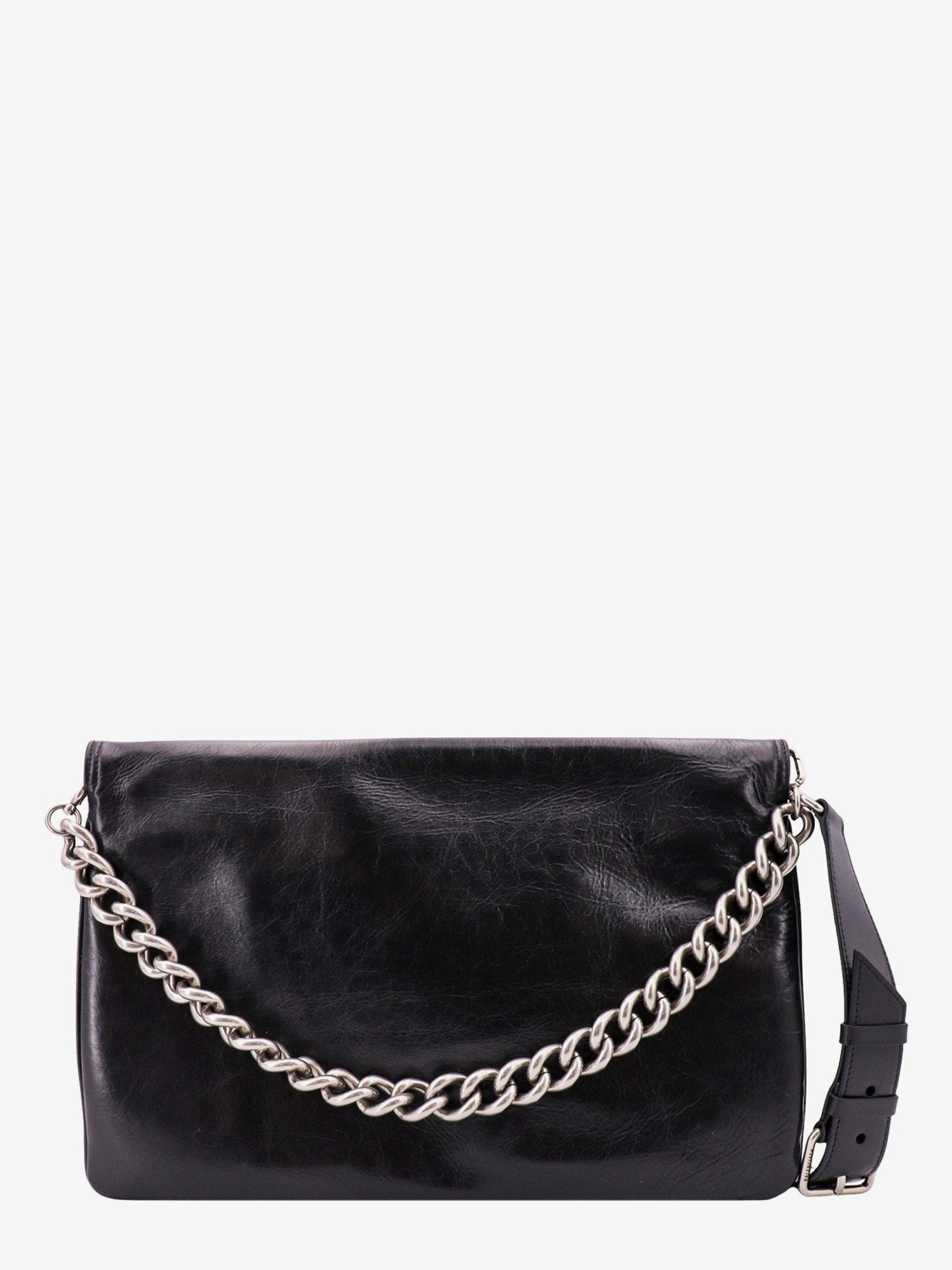 Balenciaga Skinnskulderveske med metallmonogram