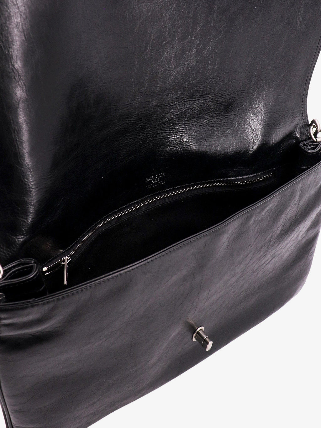Balenciaga Borsa a tracolla in pelle con monogramma in metallo
