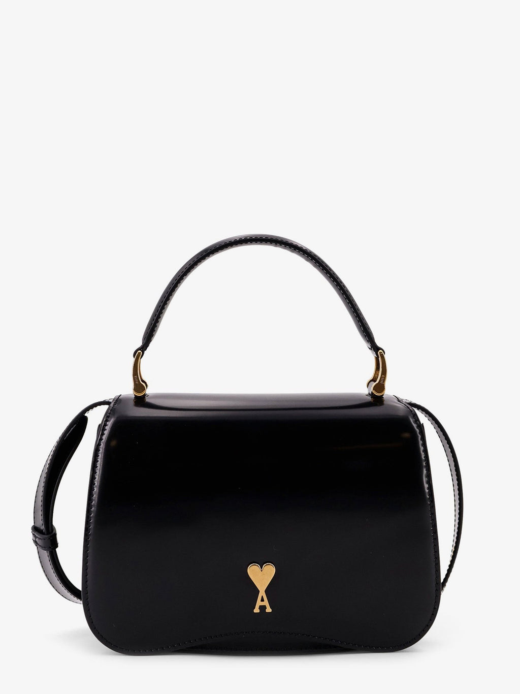 Ami Paris モノグラムロゴ入りレザーショルダーバッグ