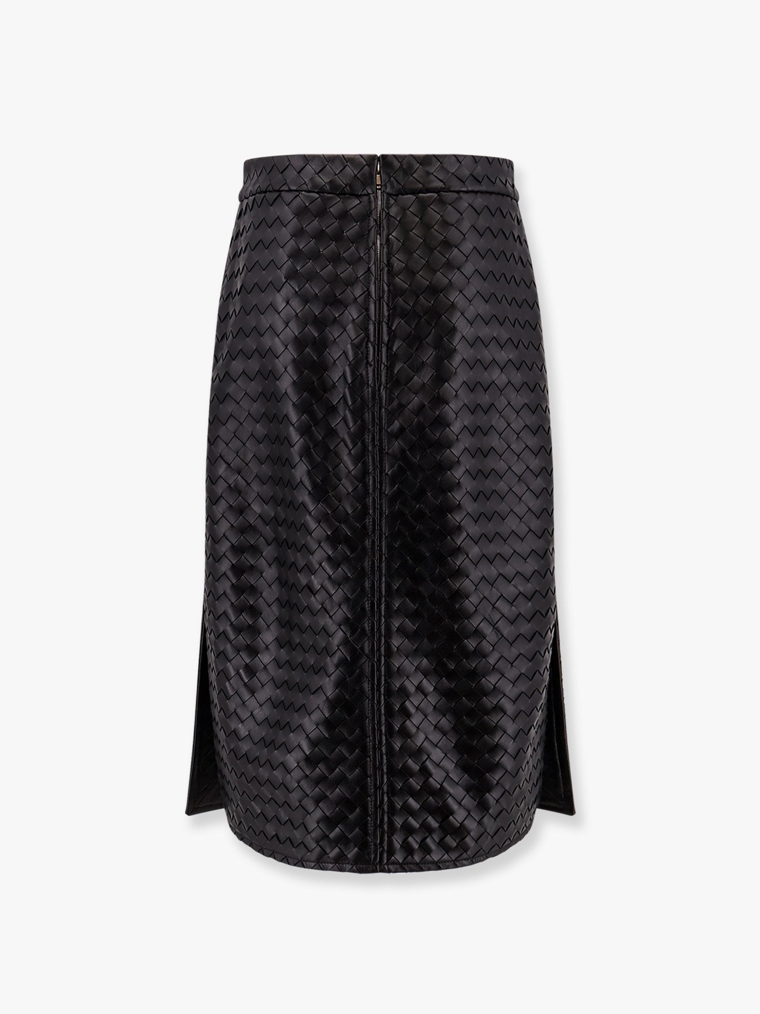 Bottega Veneta Skinnskjørt med Intrecciato-motiv