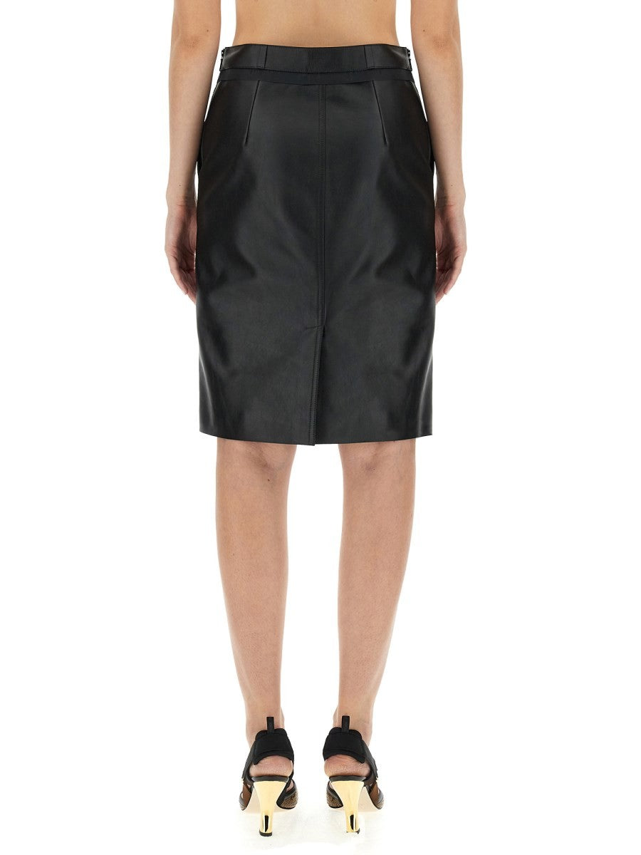 Fendi Jupe en cuir