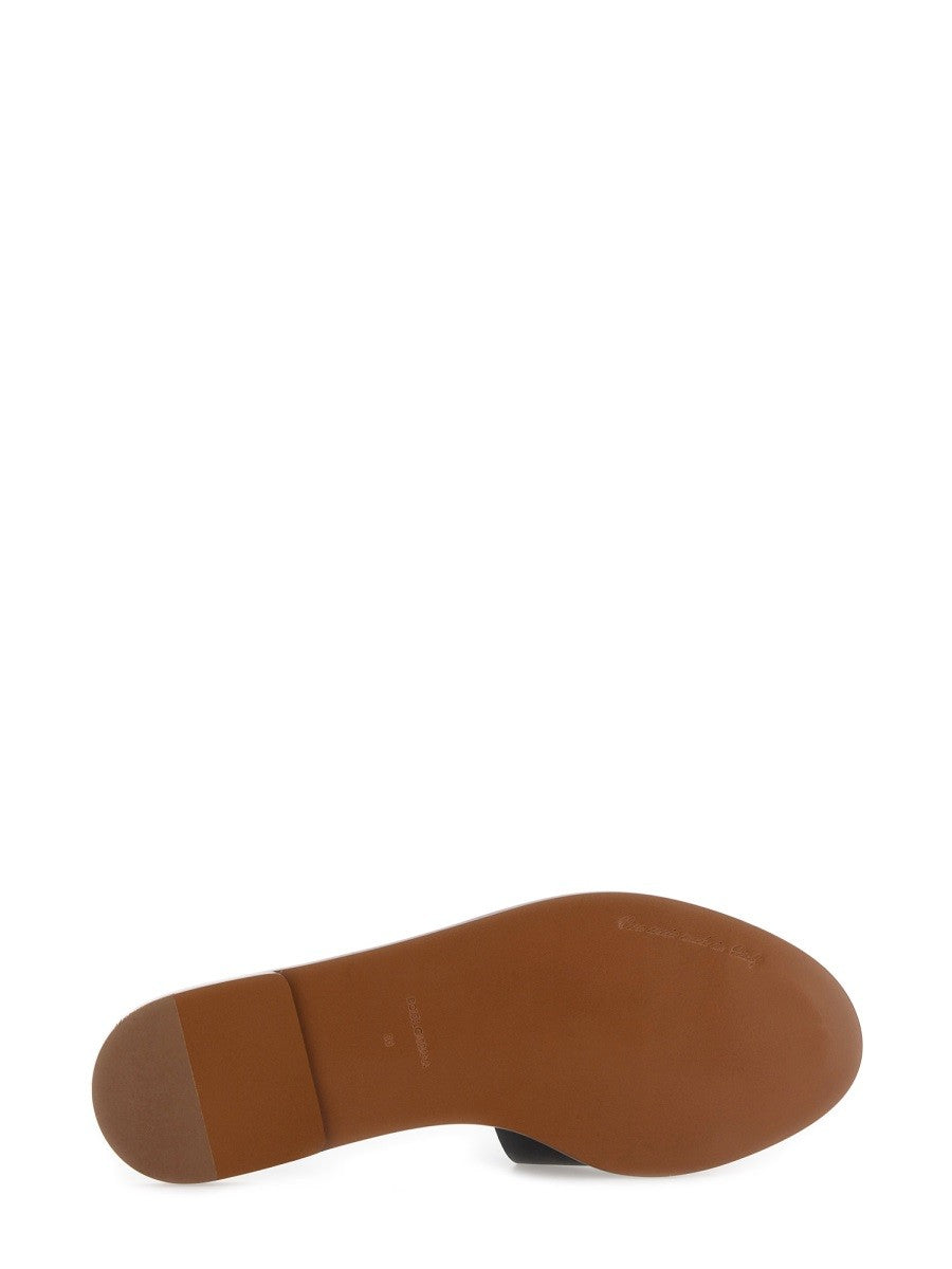 Dolce & Gabbana LEATHER SLIDE SANDAL