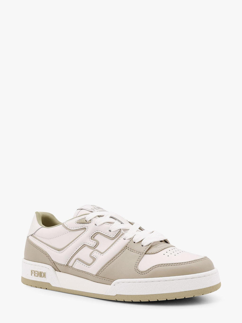 Fendi Leder-Sneaker mit seitlichem FF-Logo