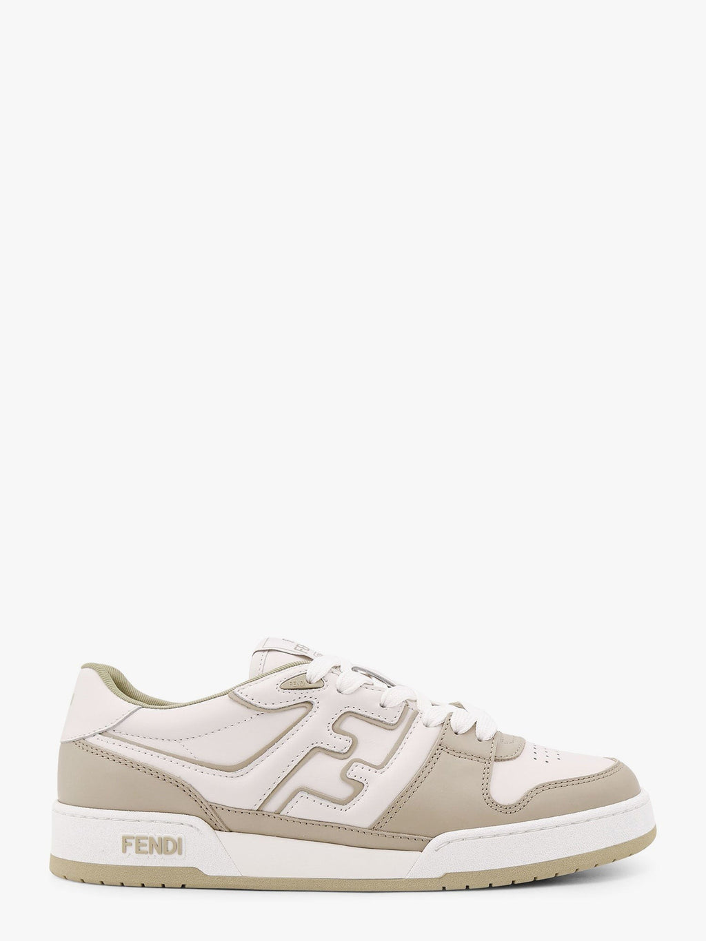 Fendi Leder-Sneaker mit seitlichem FF-Logo