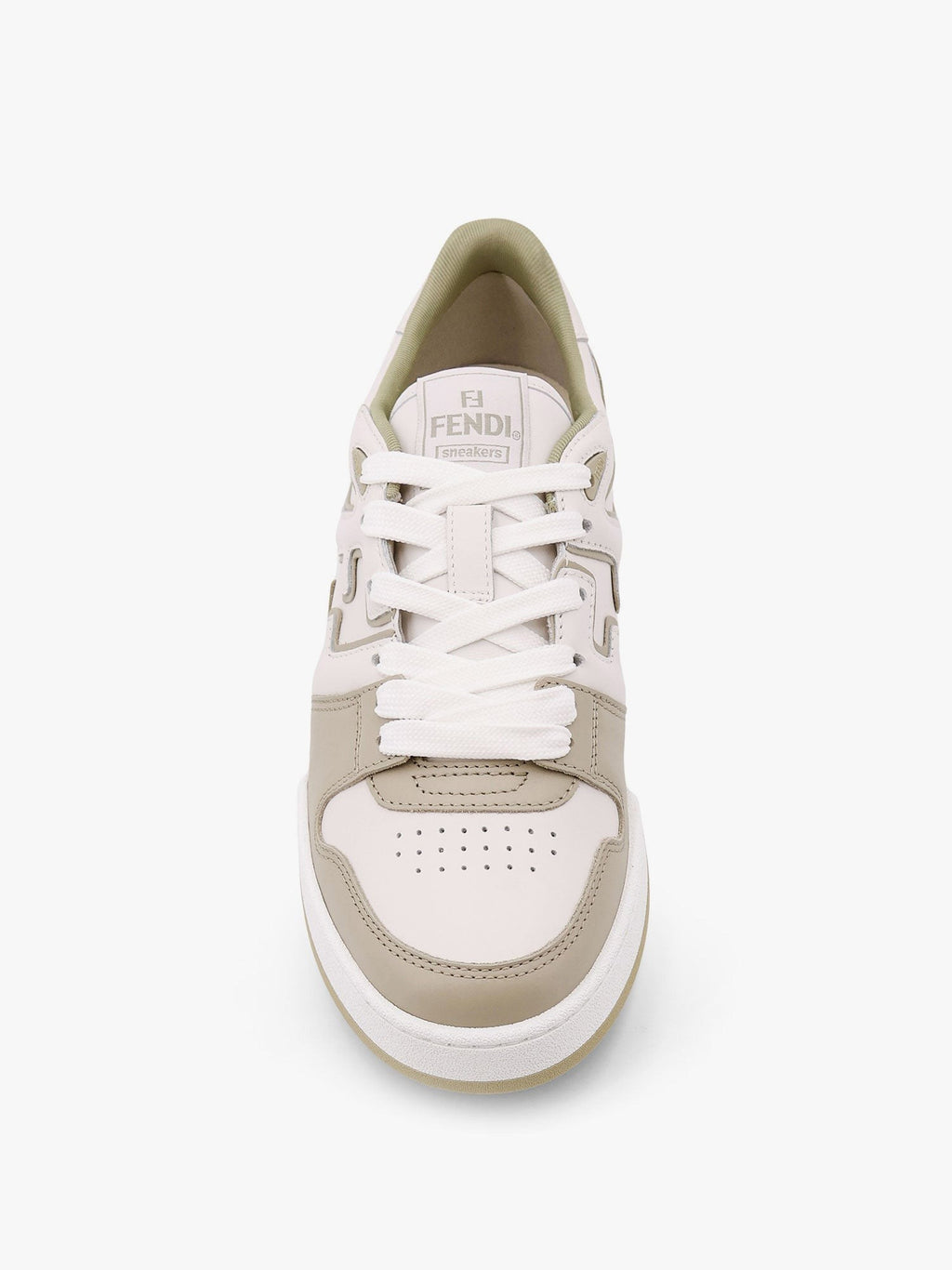 Fendi Leder-Sneaker mit seitlichem FF-Logo
