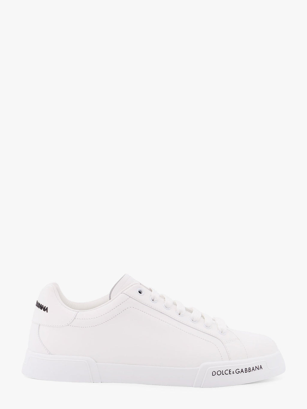 Dolce & Gabbana Zapatillas de cuero con parche de logotipo lateral