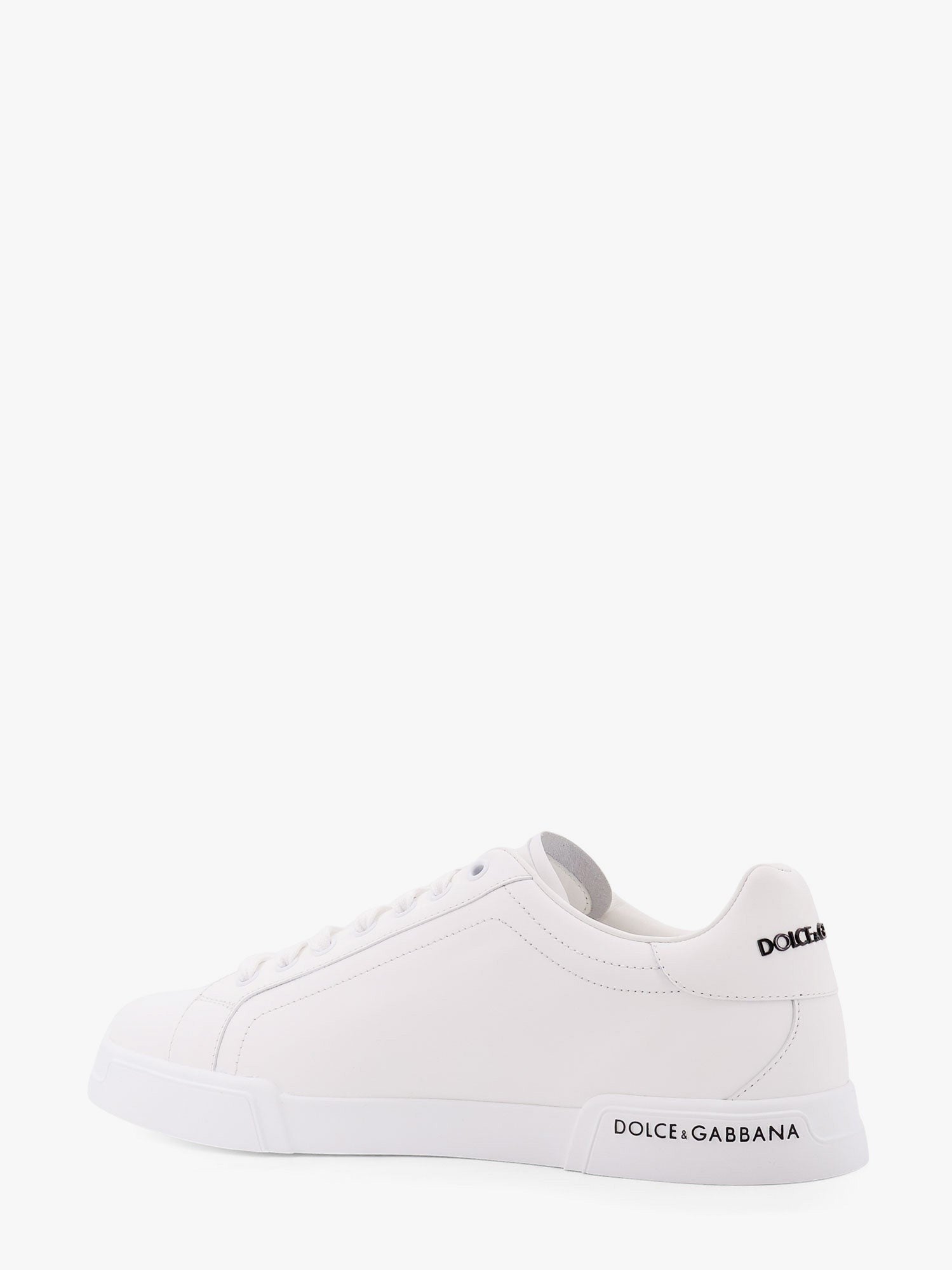 Dolce & Gabbana Zapatillas de cuero con parche de logotipo lateral