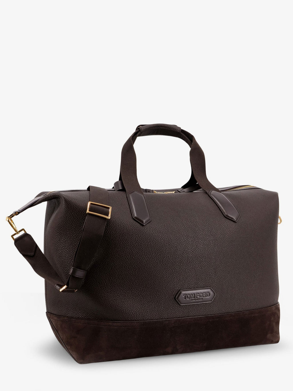 Tom Ford Leather travel bag with suede inserts