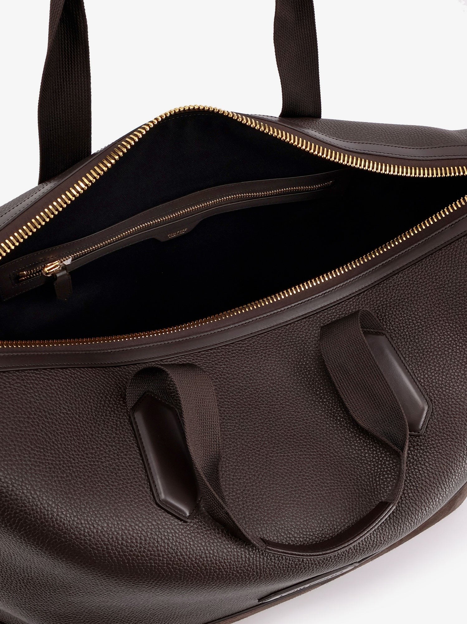 Tom Ford Leather travel bag with suede inserts