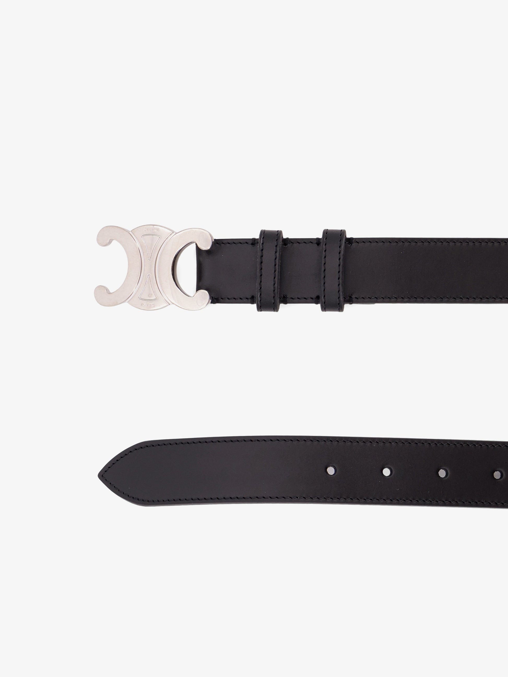 Celine Leather Triomphe belt