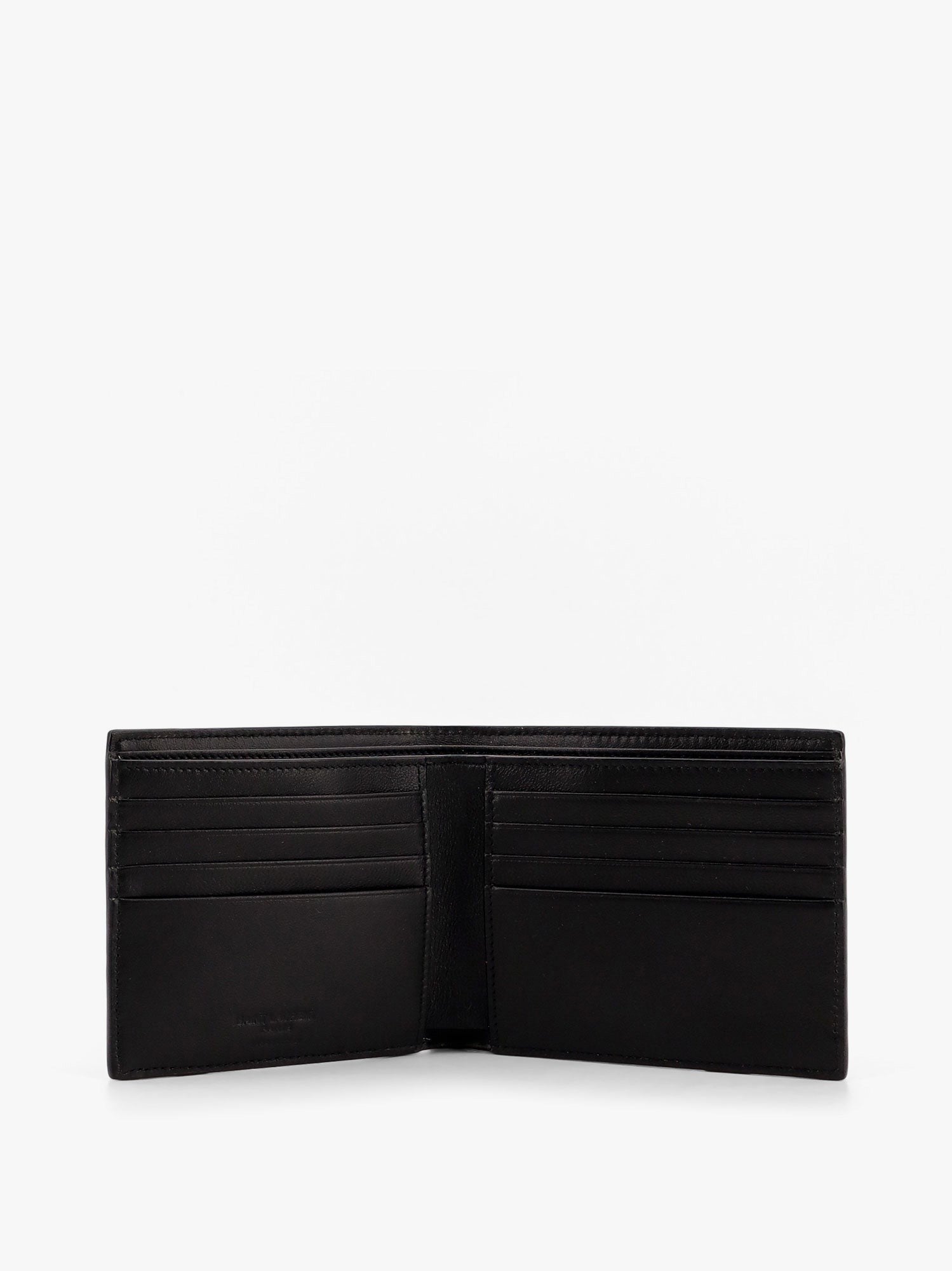 Saint Laurent portefeuille en cuir avec logo lettré embossé sur le devant