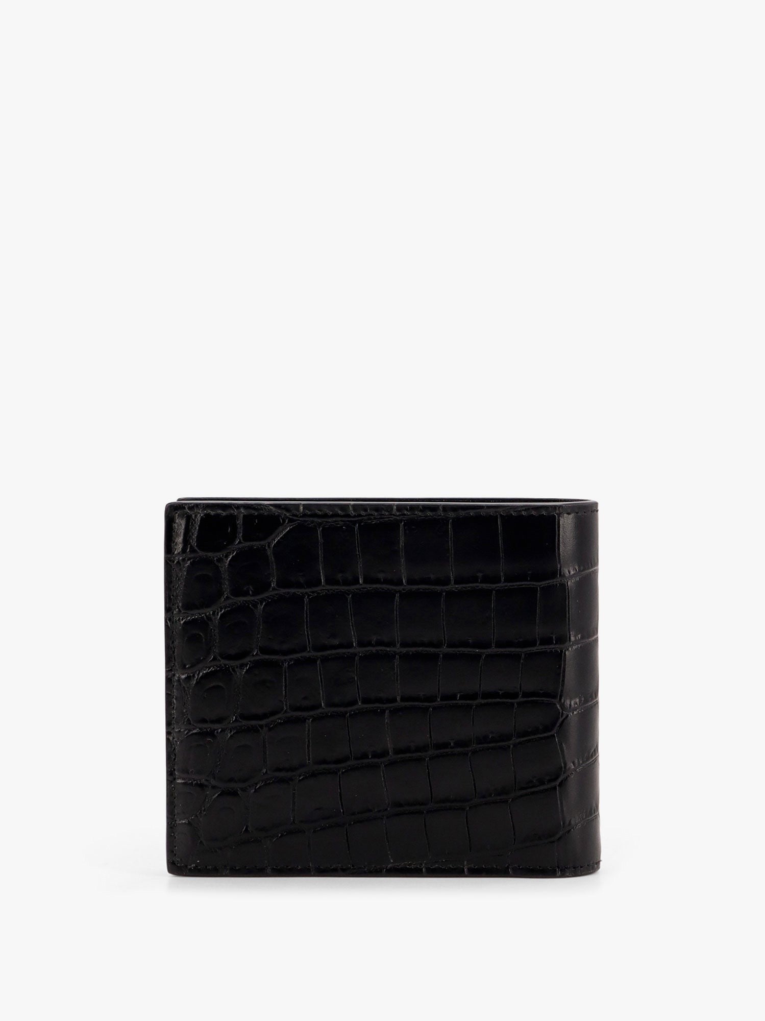 Saint Laurent portefeuille en cuir avec logo lettré embossé sur le devant
