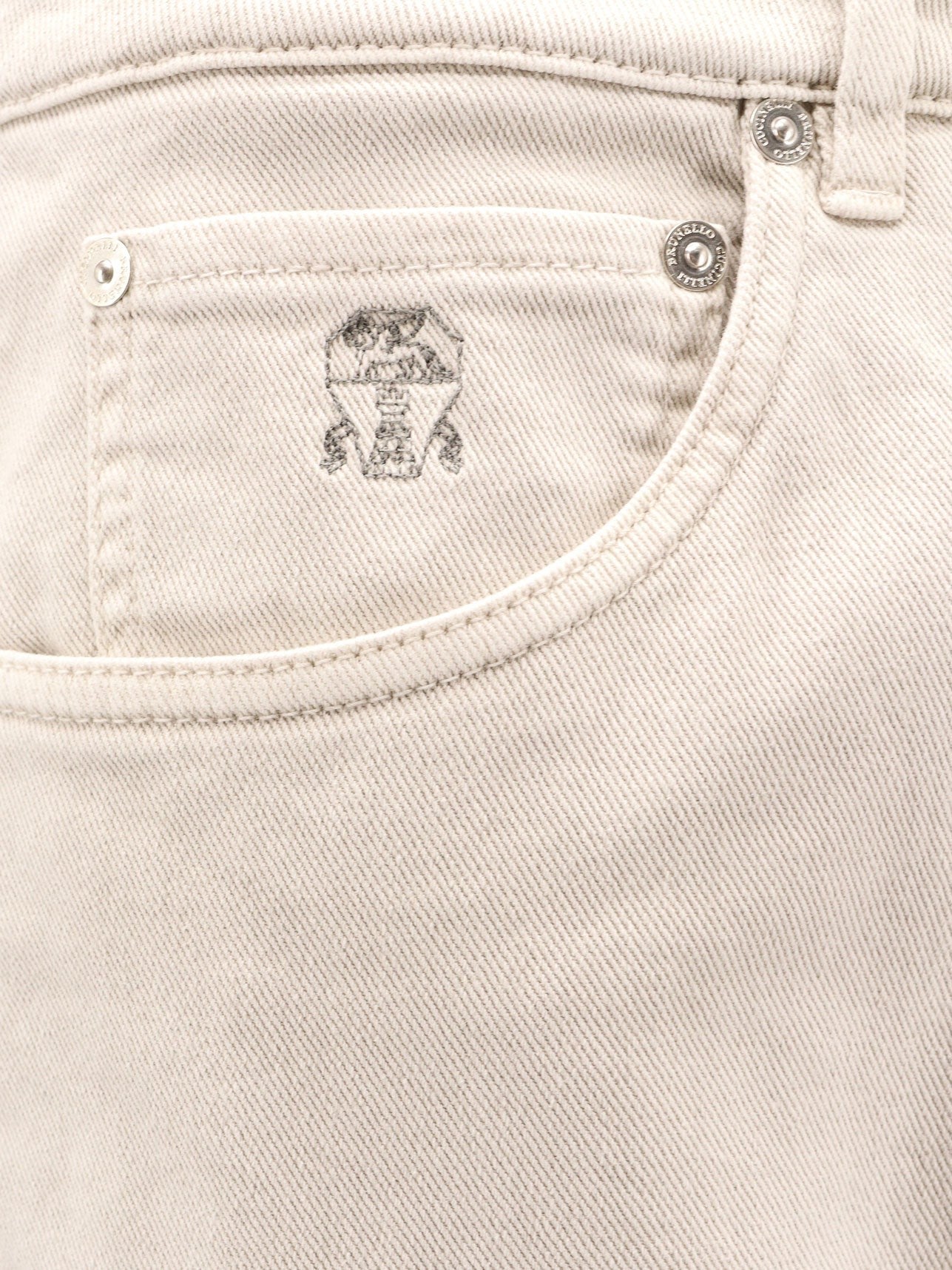 Brunello Cucinelli Baumwollhose mit gesticktem Logo