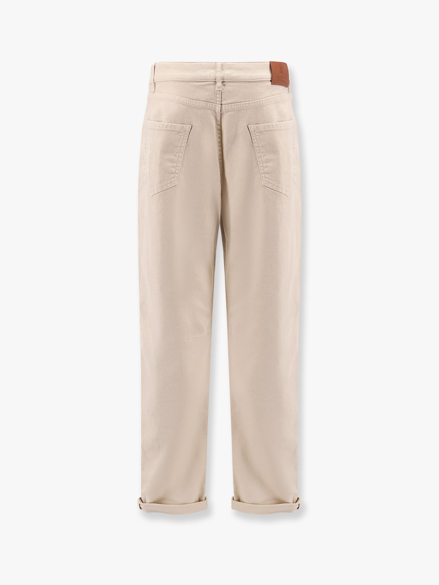 Brunello Cucinelli Baumwollhose mit gesticktem Logo