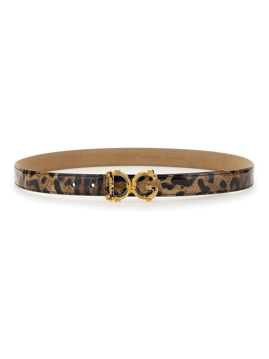 Dolce & Gabbana PÁSEK S LEOPARDÍM POTISKEM