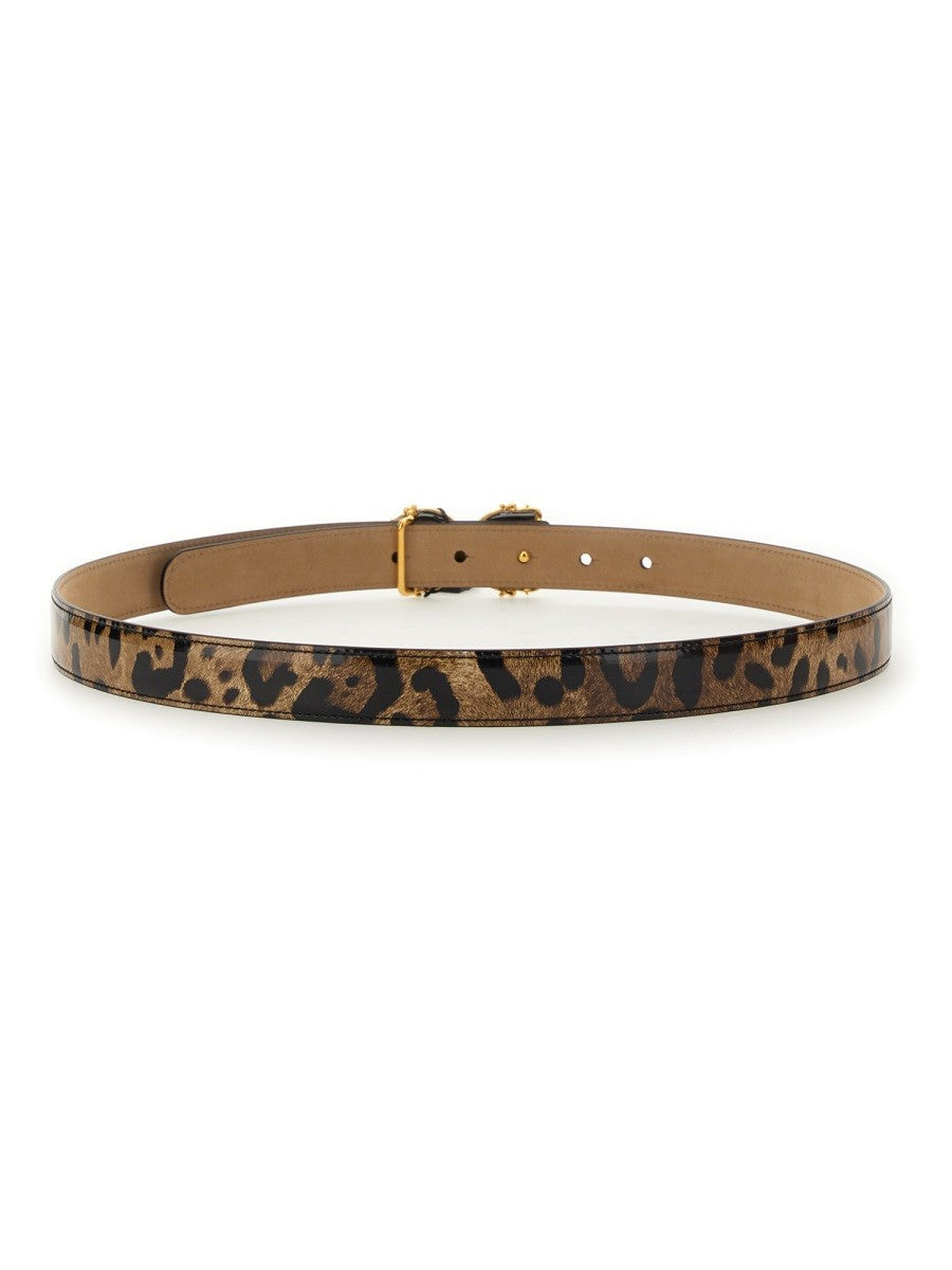 Dolce & Gabbana PÁSEK S LEOPARDÍM POTISKEM