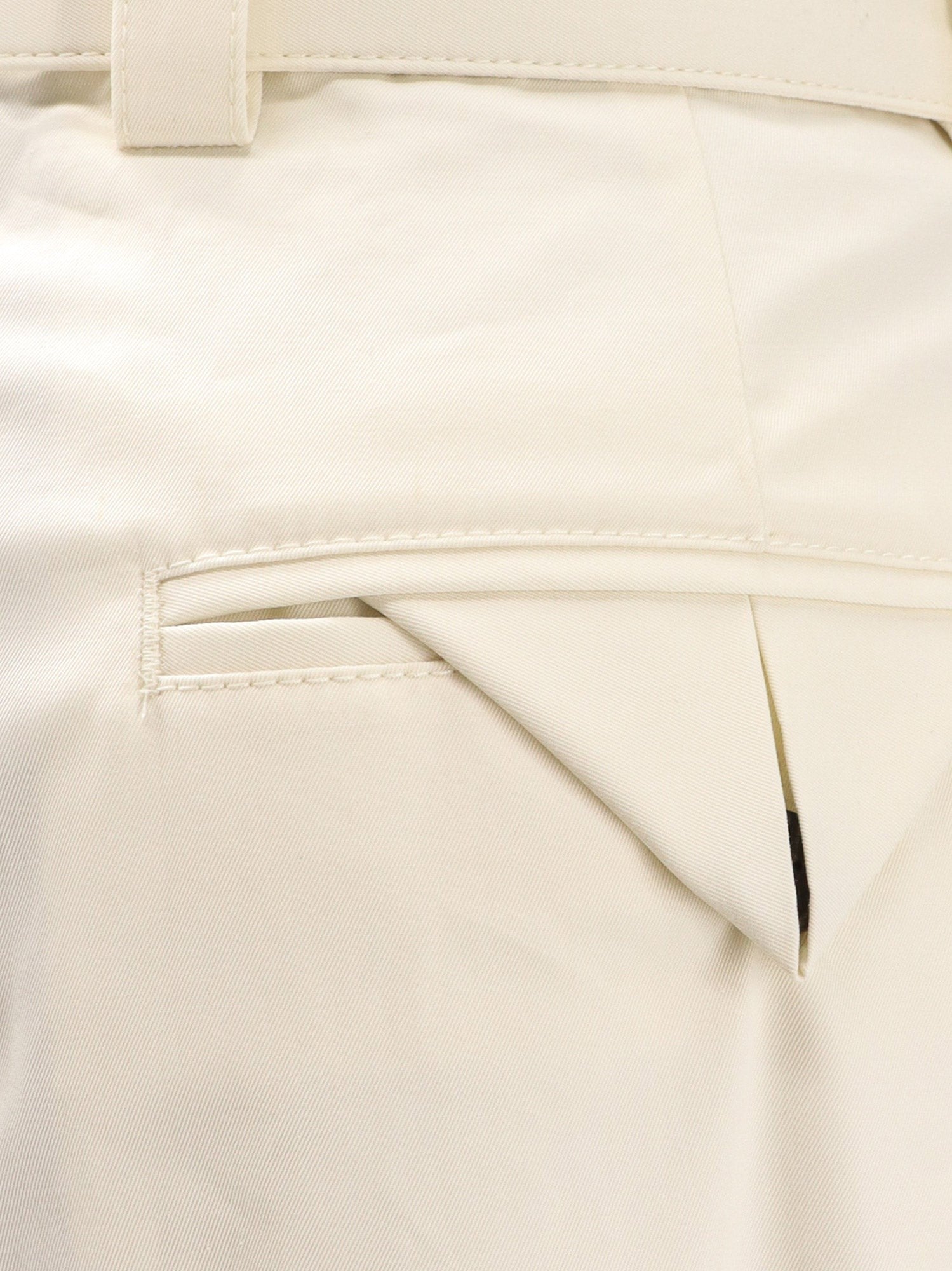 Bottega Veneta Light Cotton trousers with belt