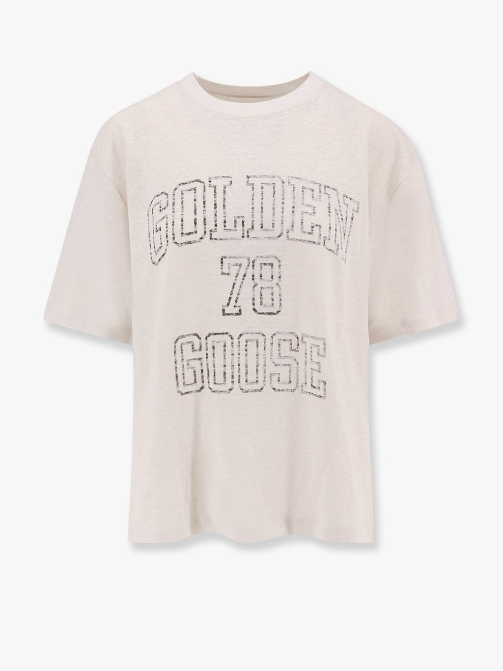 Golden Goose Deluxe Brand Light linen t-shirt with internal print