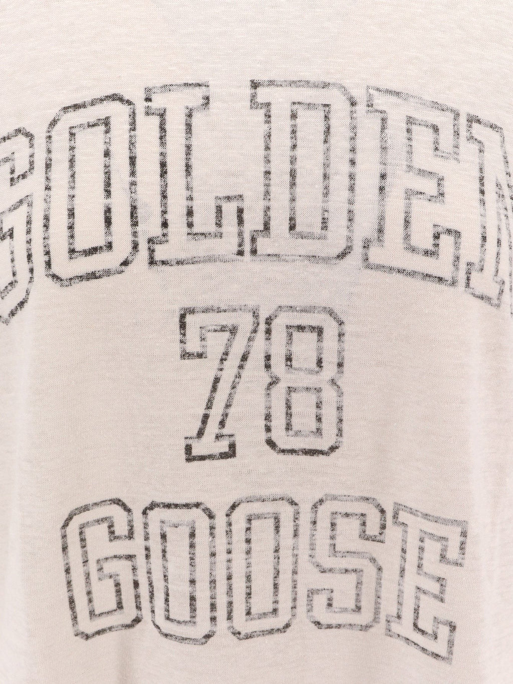 Golden Goose Deluxe Brand Light linen t-shirt with internal print