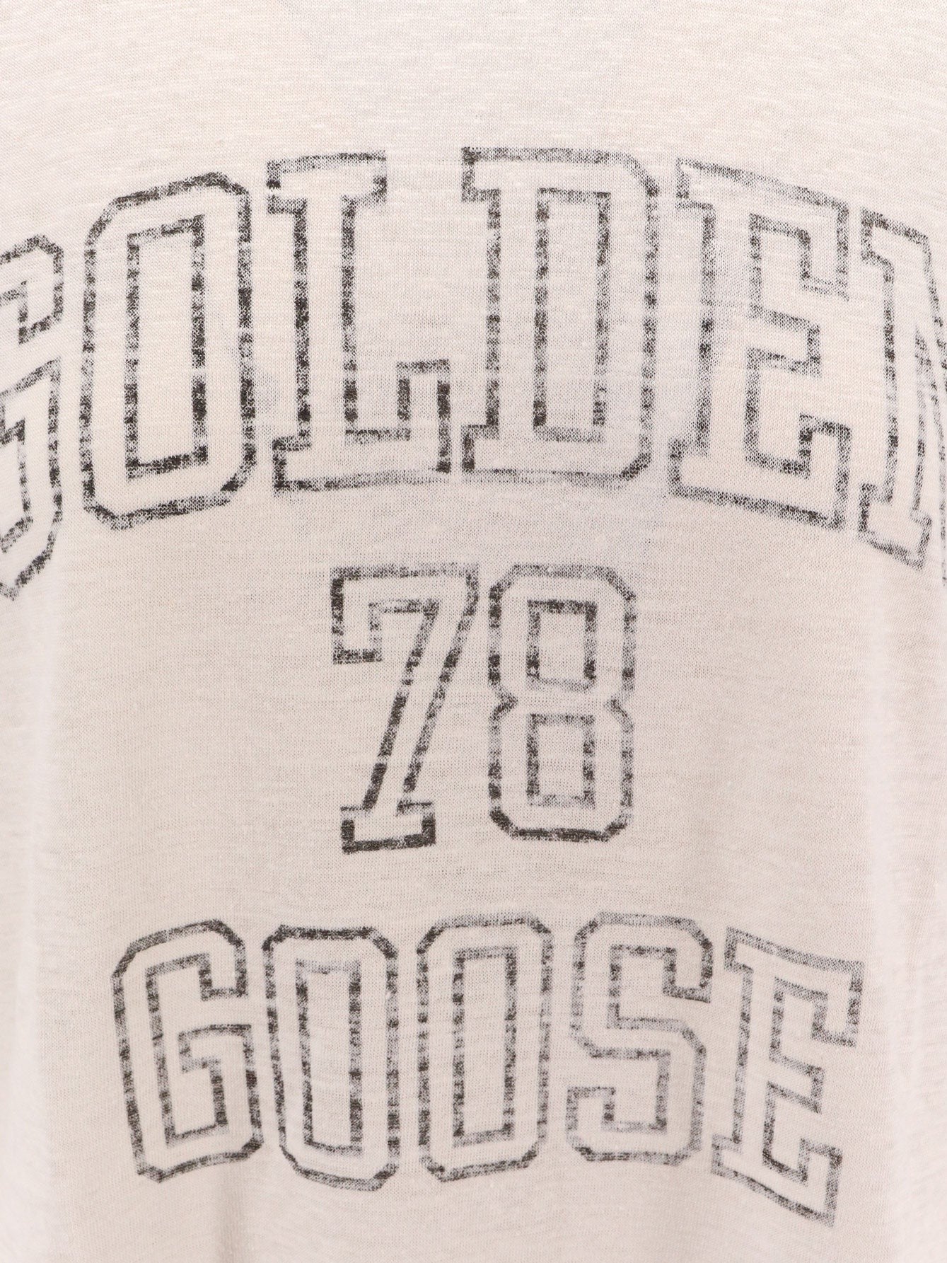 Golden Goose Deluxe Brand Light linen t-shirt with internal print