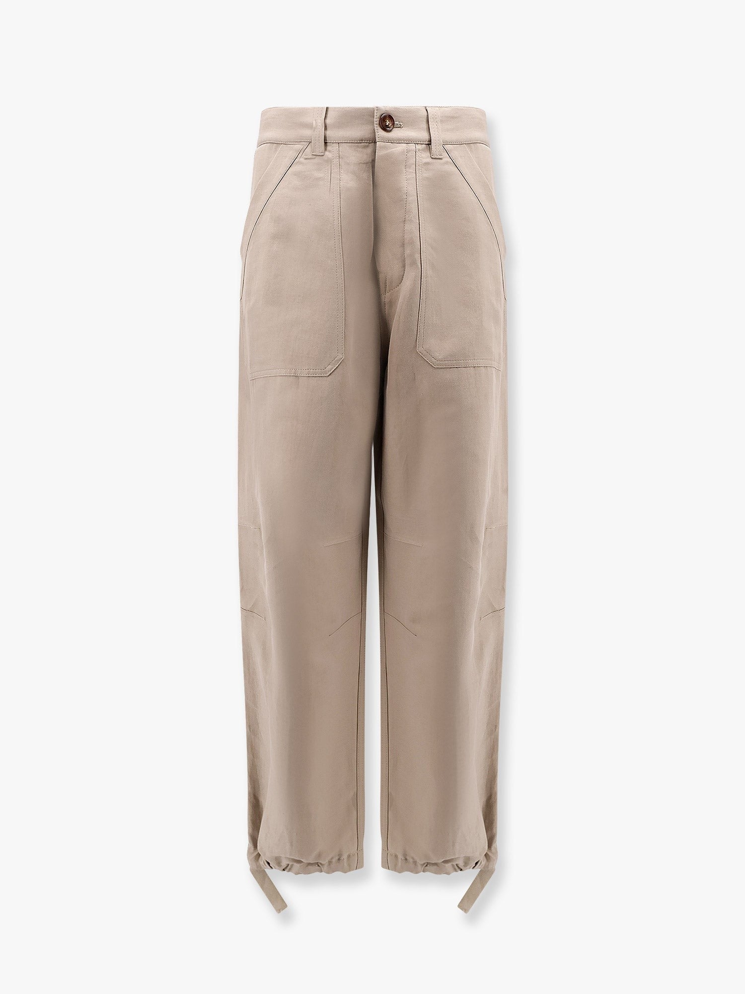 Brunello Cucinelli Pantalones de lino y algodón de corte relajado