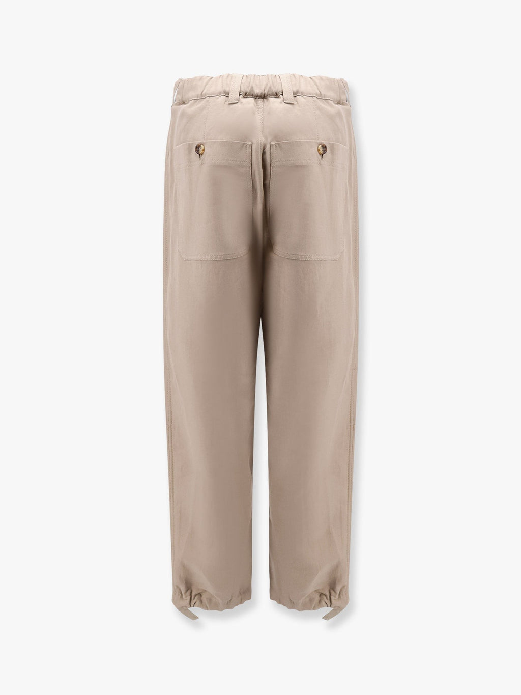 Brunello Cucinelli بنطلون بقصة مريحة من الكتان والقطن
