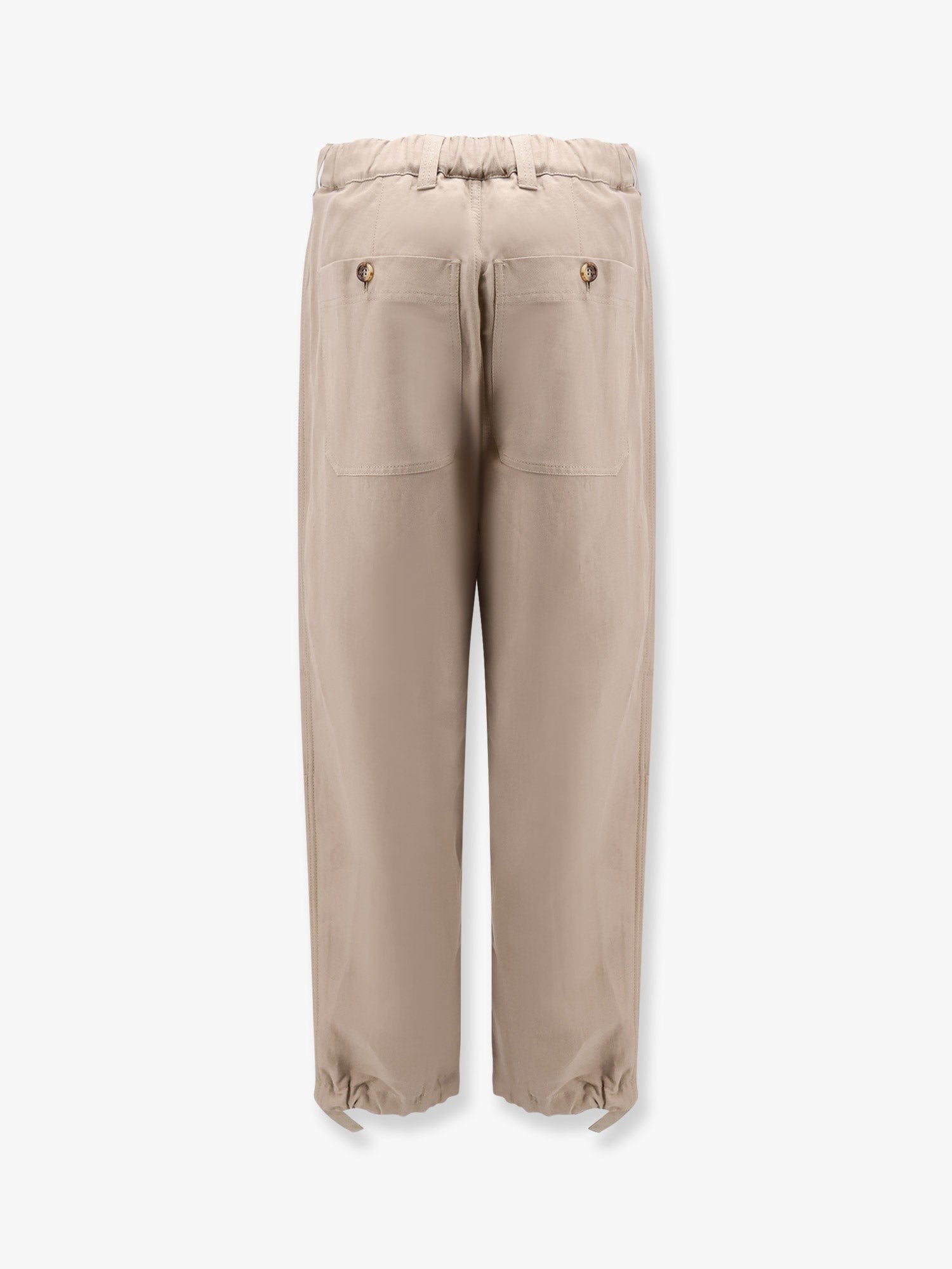 Brunello Cucinelli Pantalones de lino y algodón de corte relajado