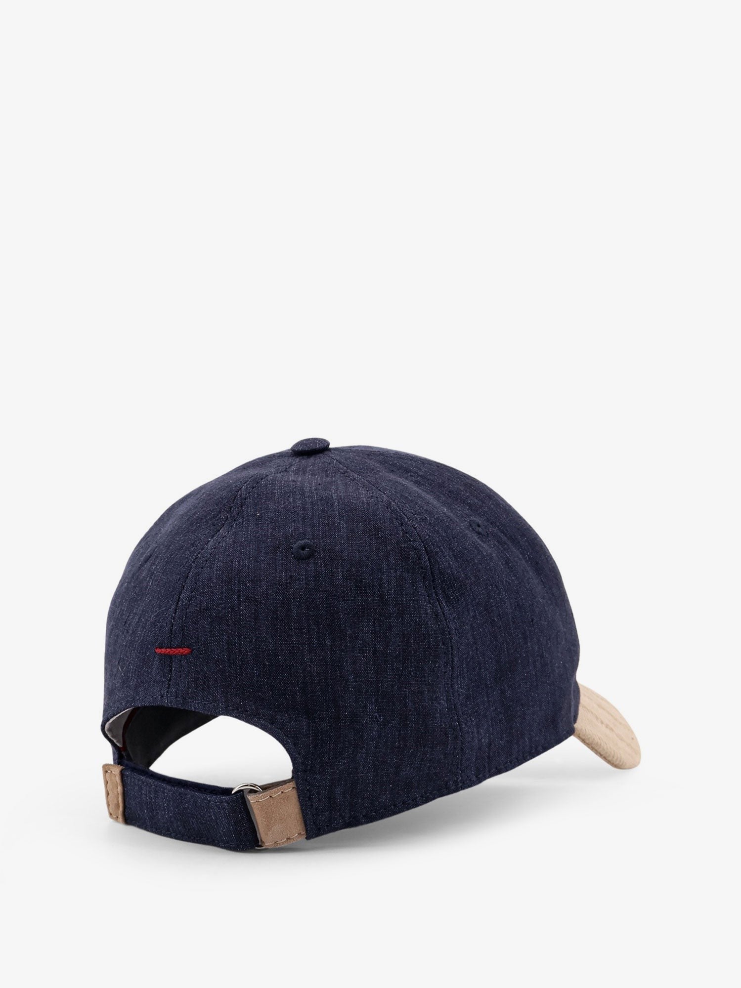 Brunello Cucinelli Leinen-Baseballkappe mit Wildlederschirm