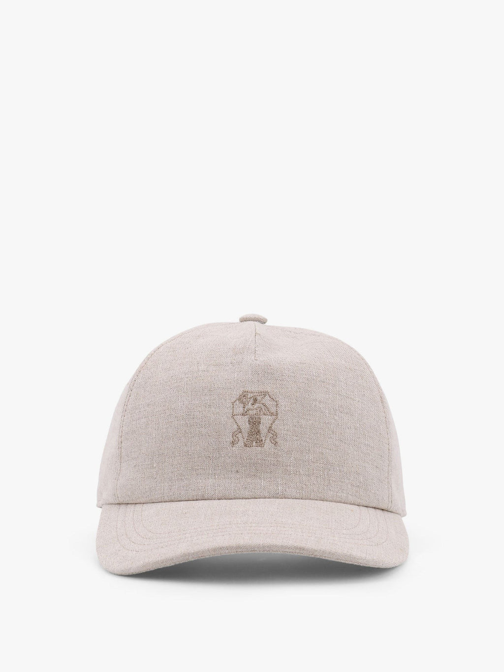 Brunello Cucinelli Boné de mistura de linho com bordado do logótipo