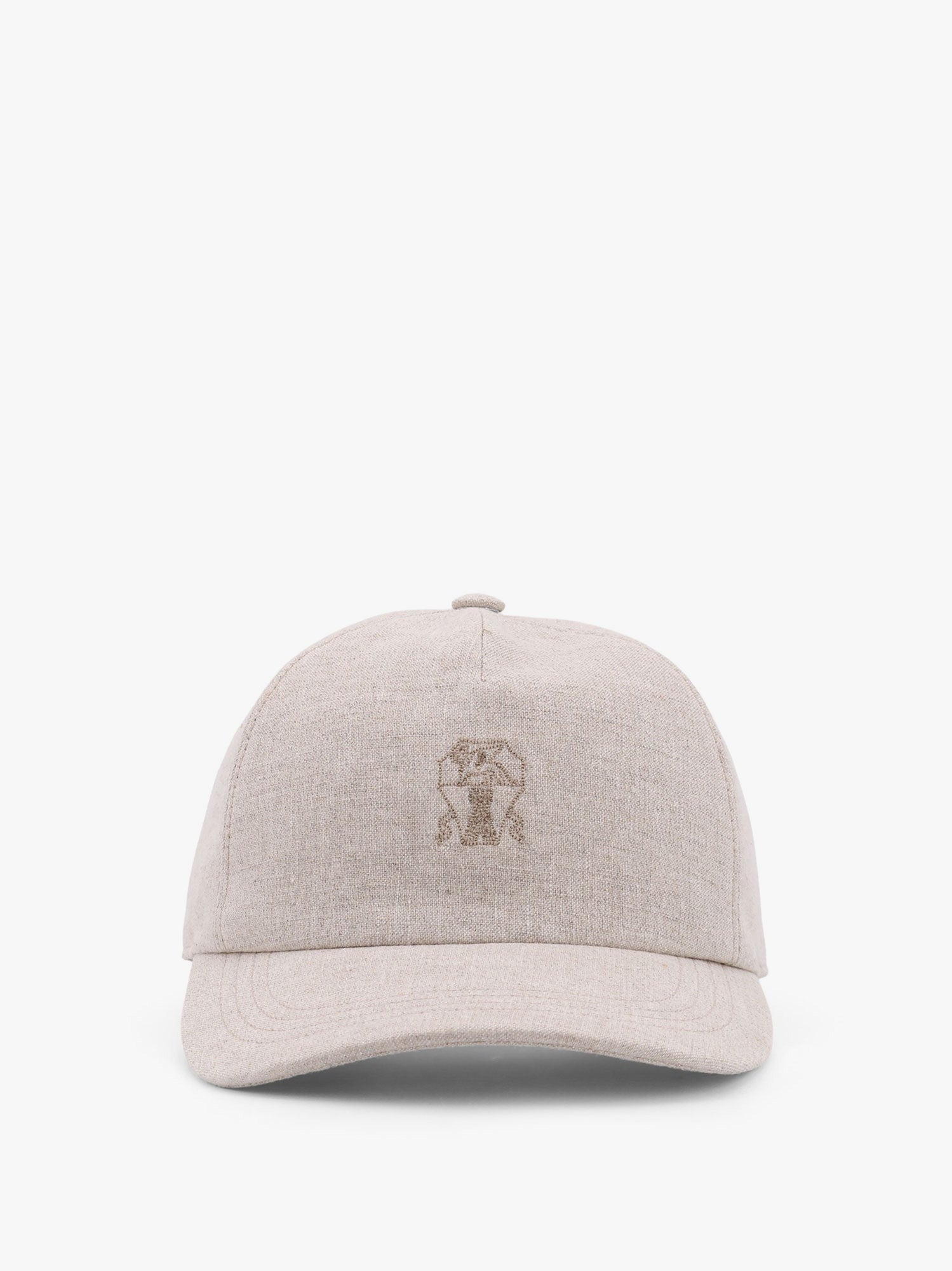 Brunello Cucinelli Baseballkappe aus Leinenmischgewebe mit Logo-Stickerei