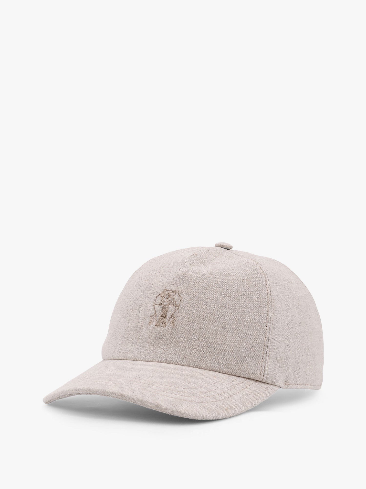 Brunello Cucinelli Baseballkappe aus Leinenmischgewebe mit Logo-Stickerei