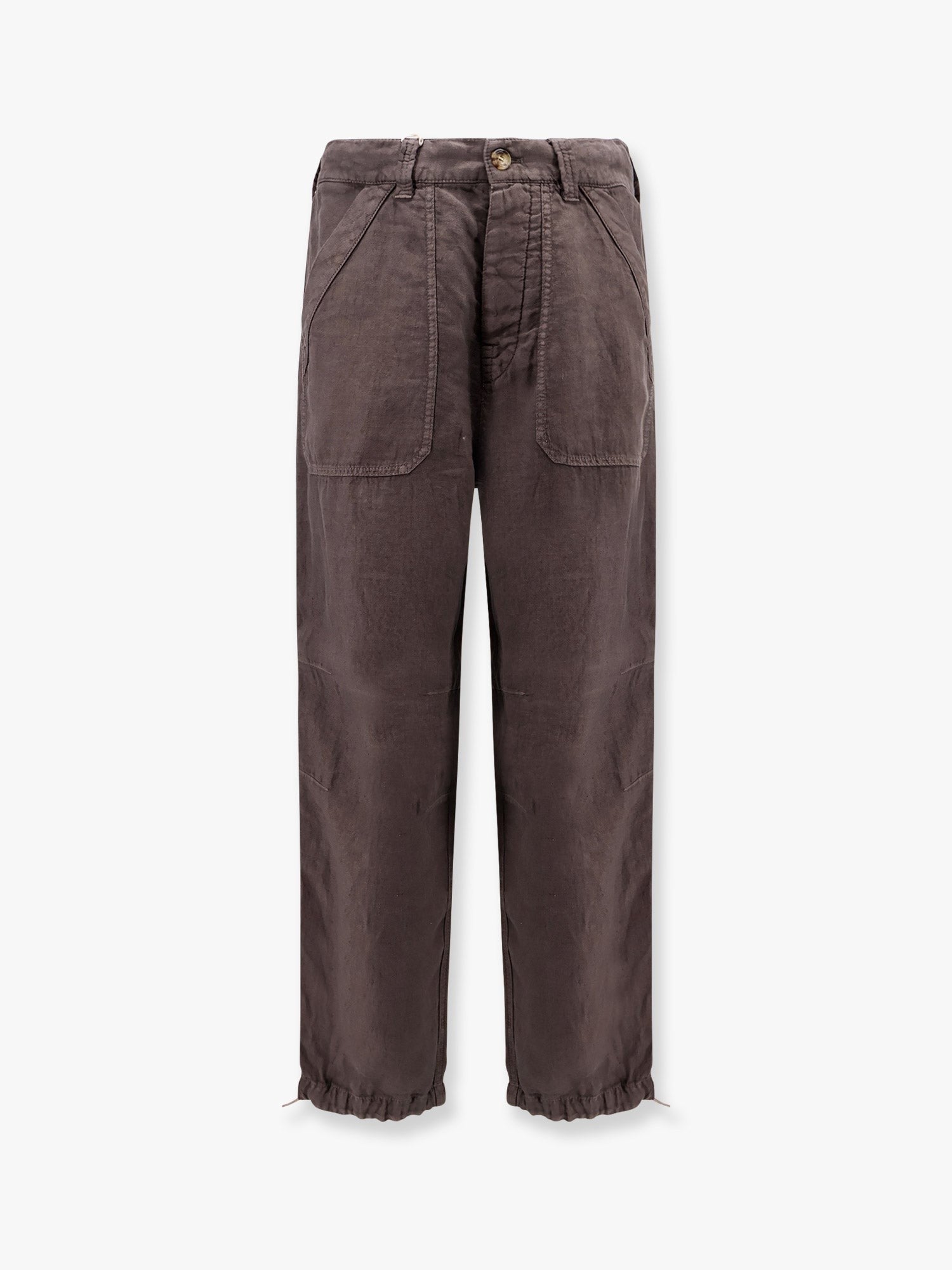Brunello Cucinelli Leinen-Gabardine-Hose mit entspanntem Schnitt