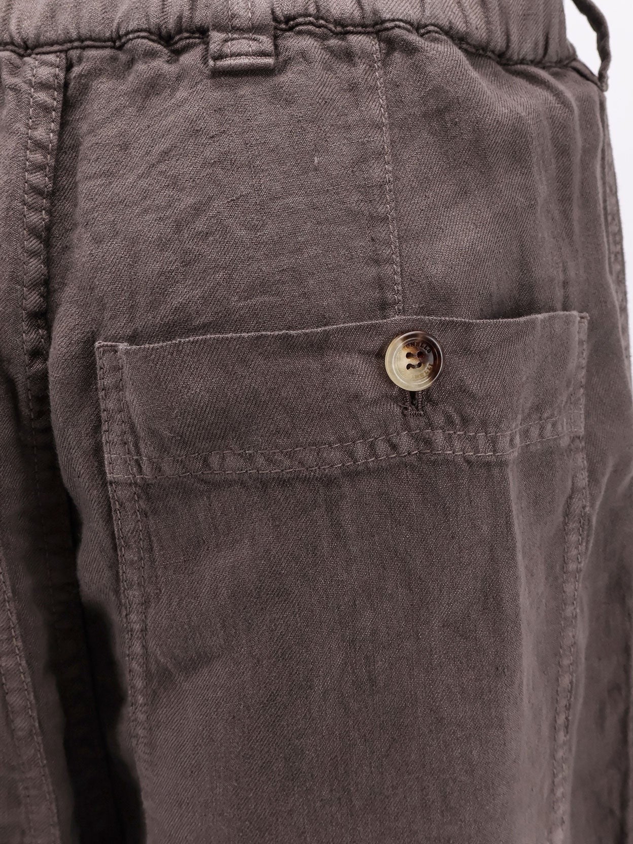 Brunello Cucinelli Leinen-Gabardine-Hose mit entspanntem Schnitt