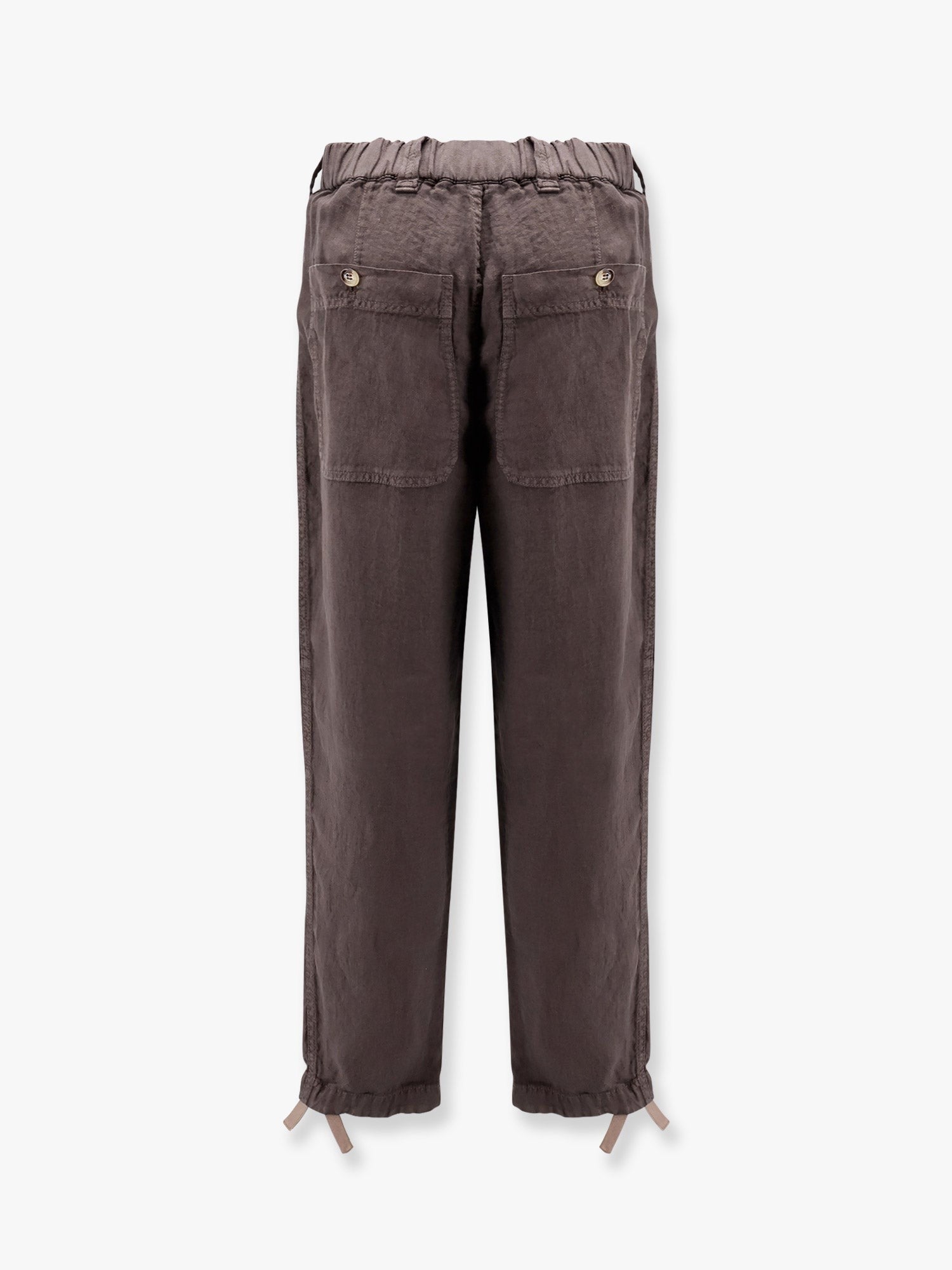 Brunello Cucinelli Leinen-Gabardine-Hose mit entspanntem Schnitt