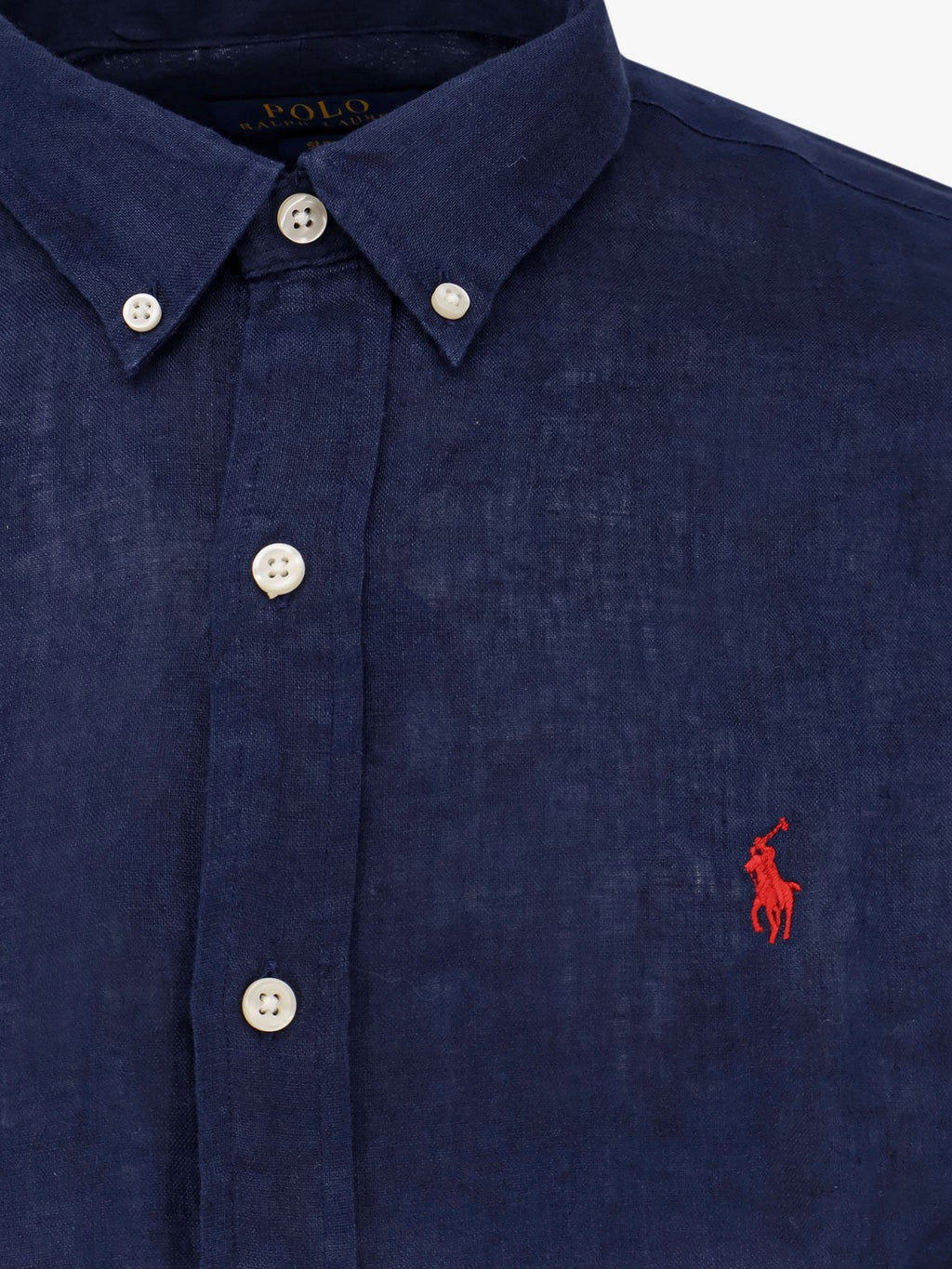 Boss Slim fit λινό πουκάμισο
