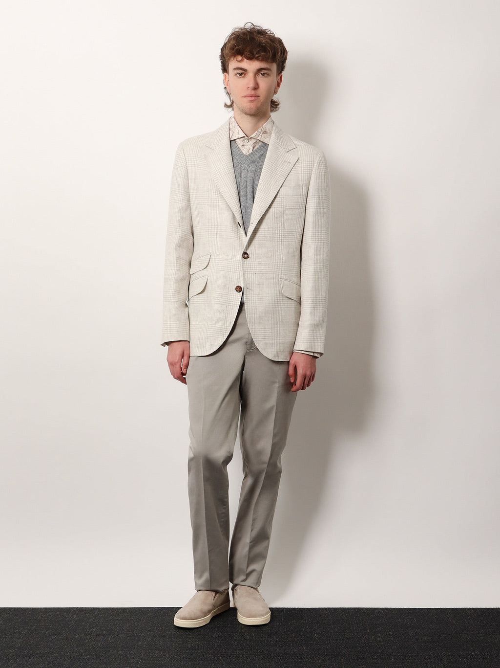 Brunello Cucinelli Blazer aus Leinen, Wolle und Seide