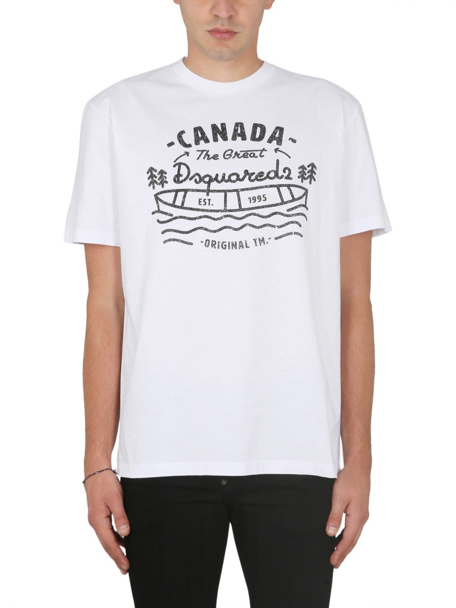 Dsquared2 T-SHIRT MED LOGOTRYK