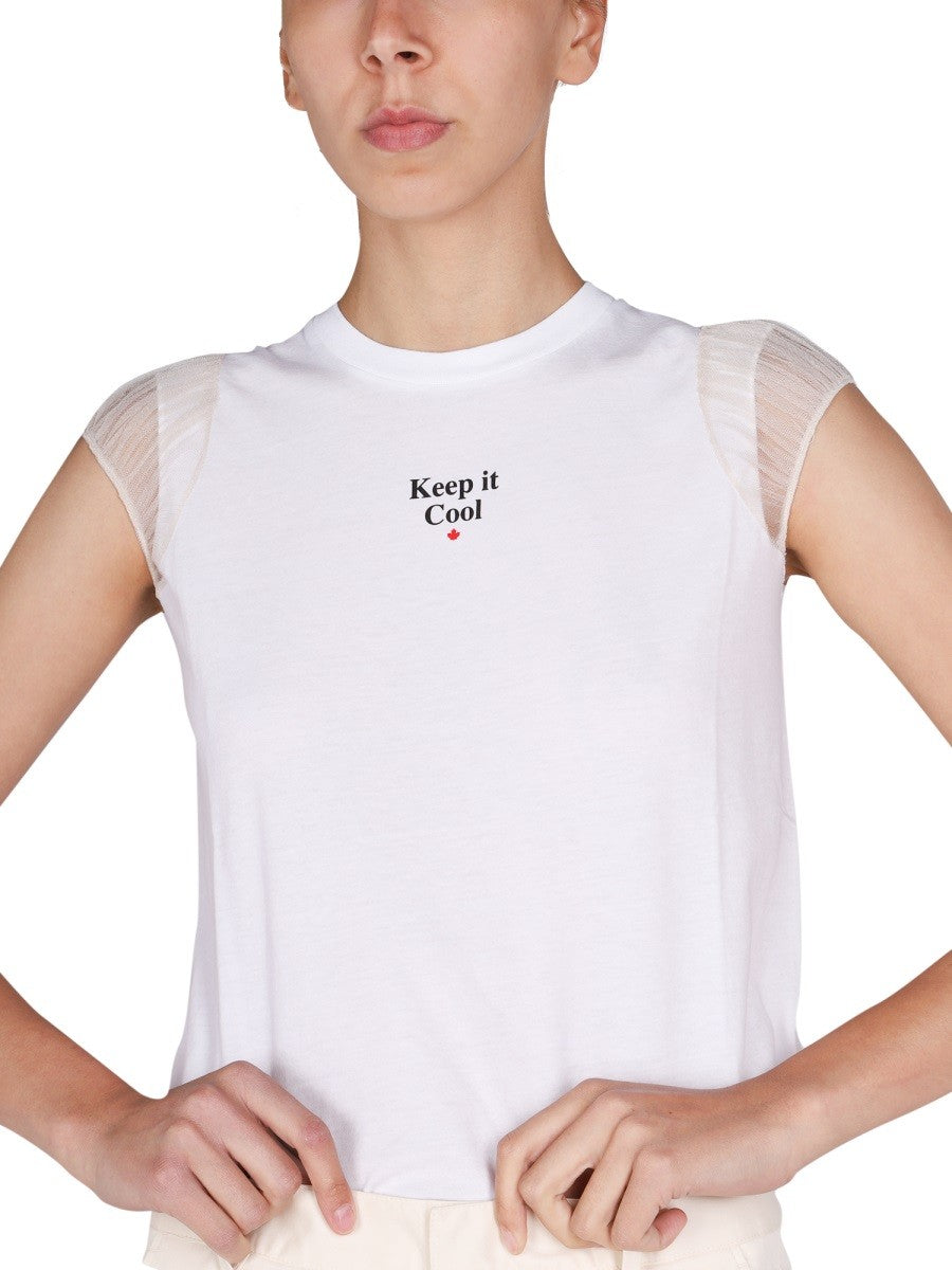 Dsquared2 T-SHIRT MED LOGOTRYK