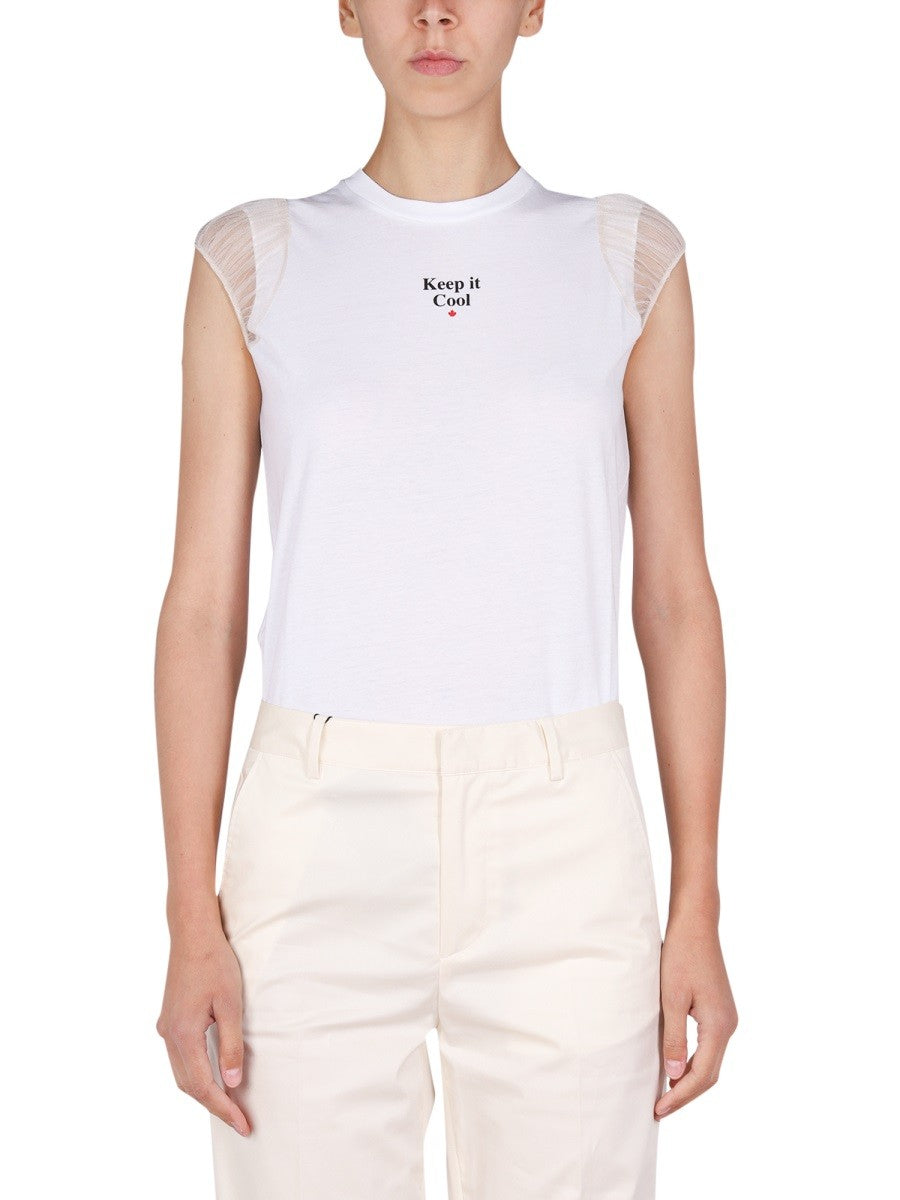 Dsquared2 T-SHIRT MED LOGOTRYK