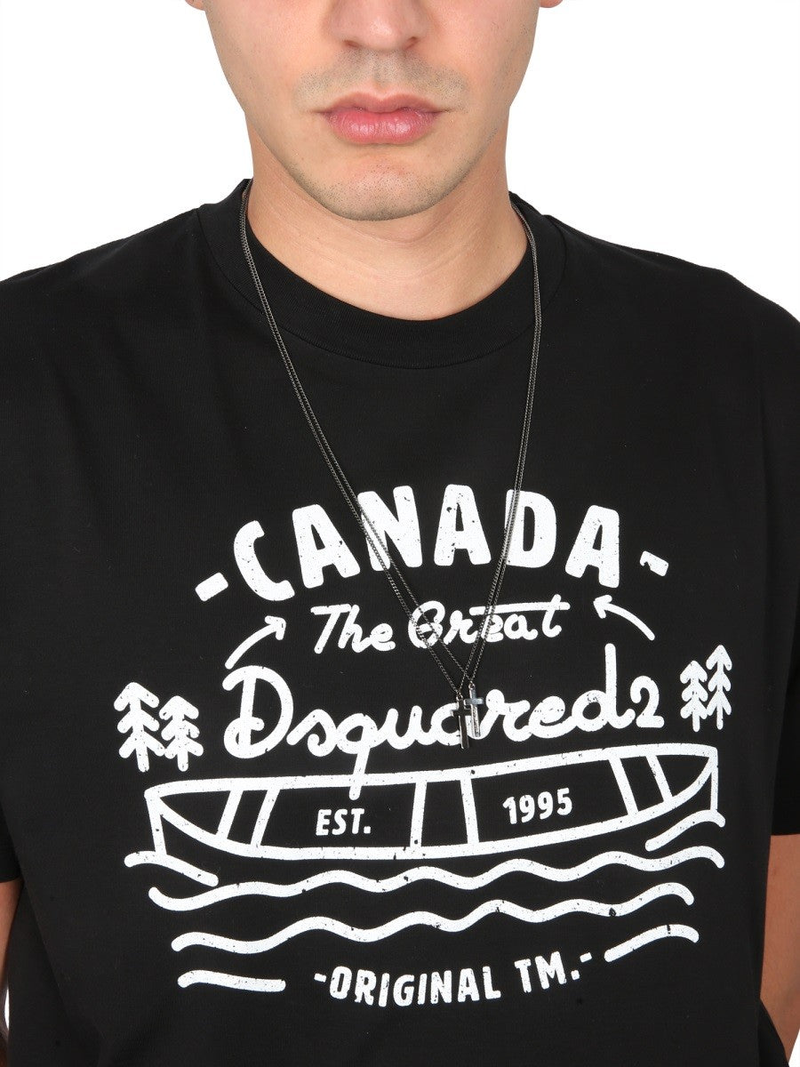 Dsquared2 T-SHIRT MED LOGOTRYK
