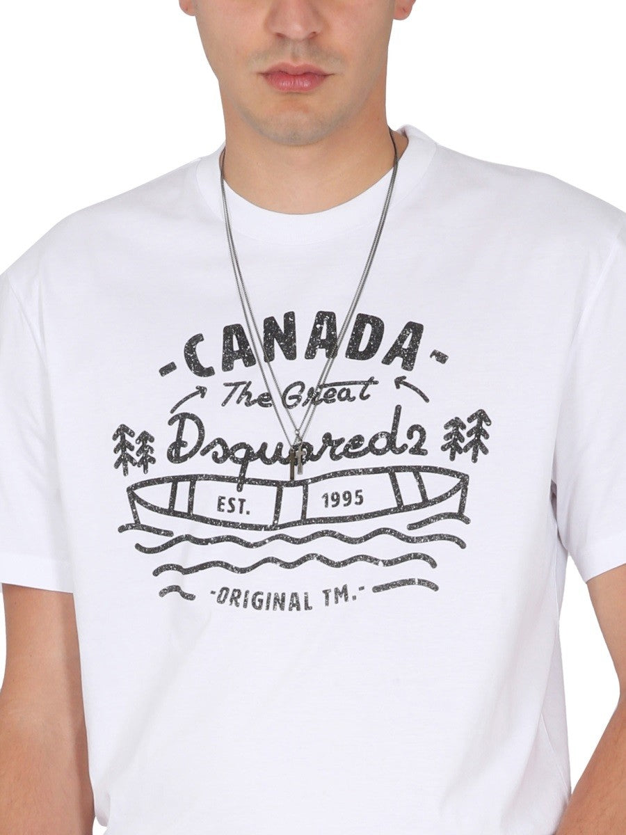 Dsquared2 T-SHIRT MED LOGOTRYK