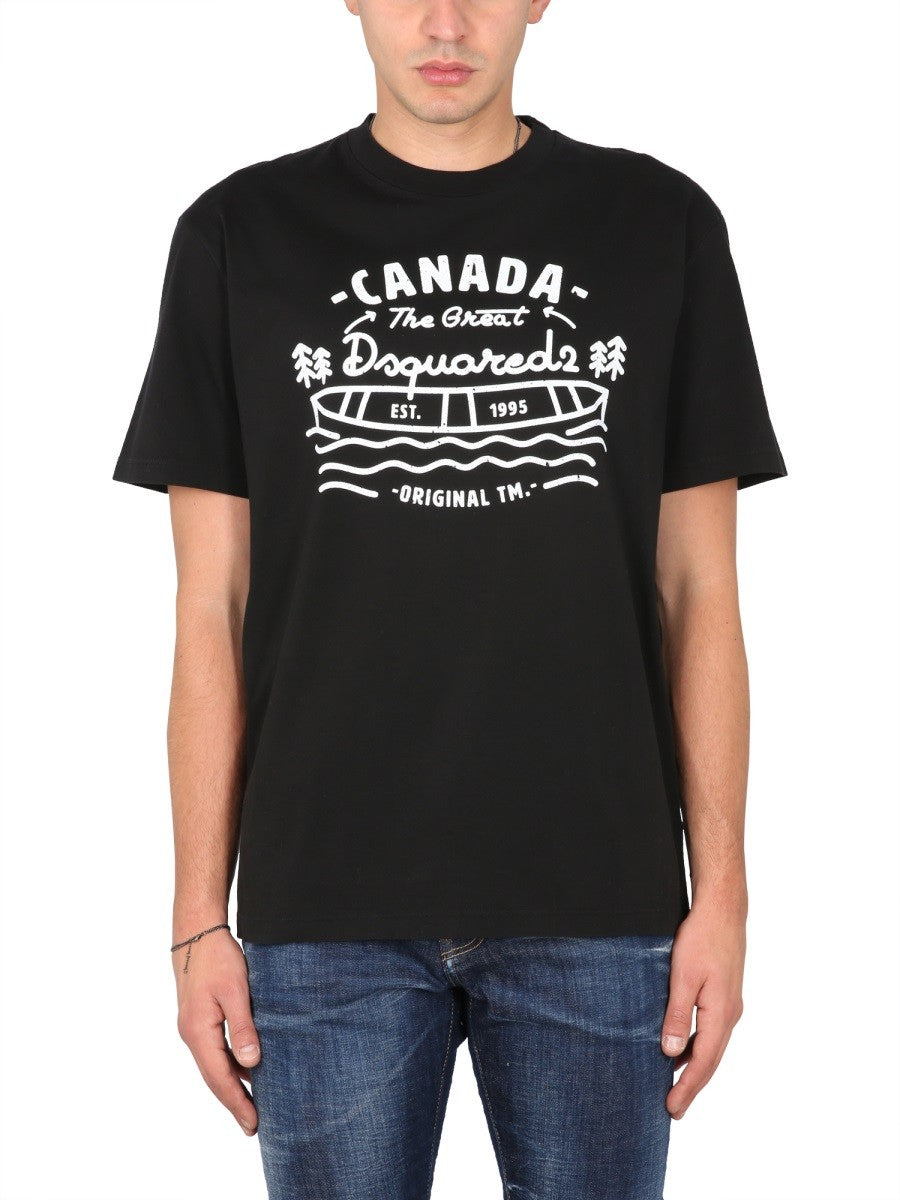 Dsquared2 T-SHIRT MED LOGOTRYK