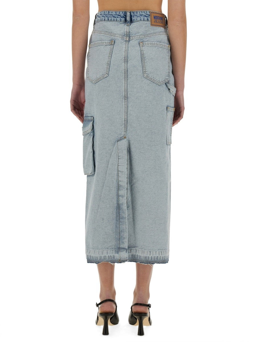 Moschino Jeans LONG DENIM SKIRT