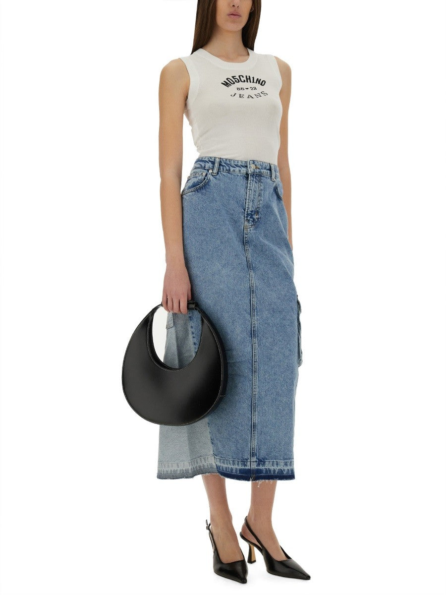 Moschino Jeans LONG DENIM SKIRT
