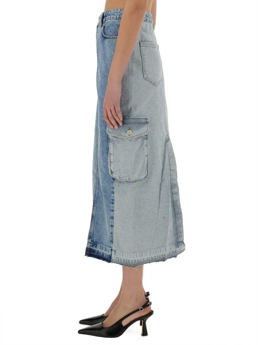 Moschino Jeans LONG DENIM SKIRT