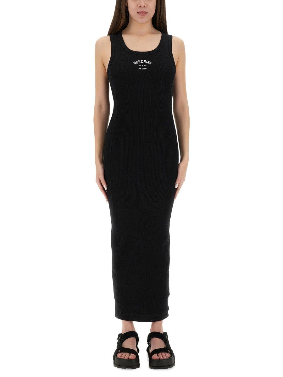 Moschino Jeans LONG DRESS WITH LOGO