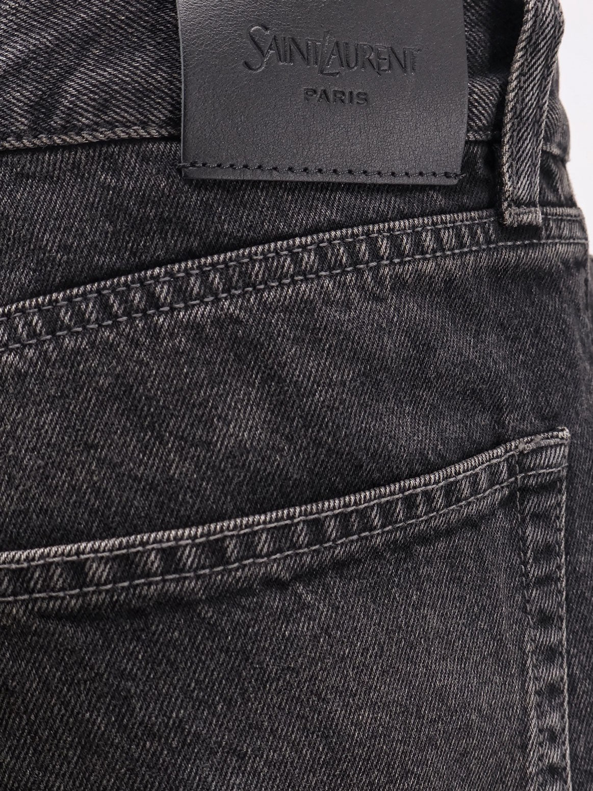 Saint Laurent Long Mick black denim trousers