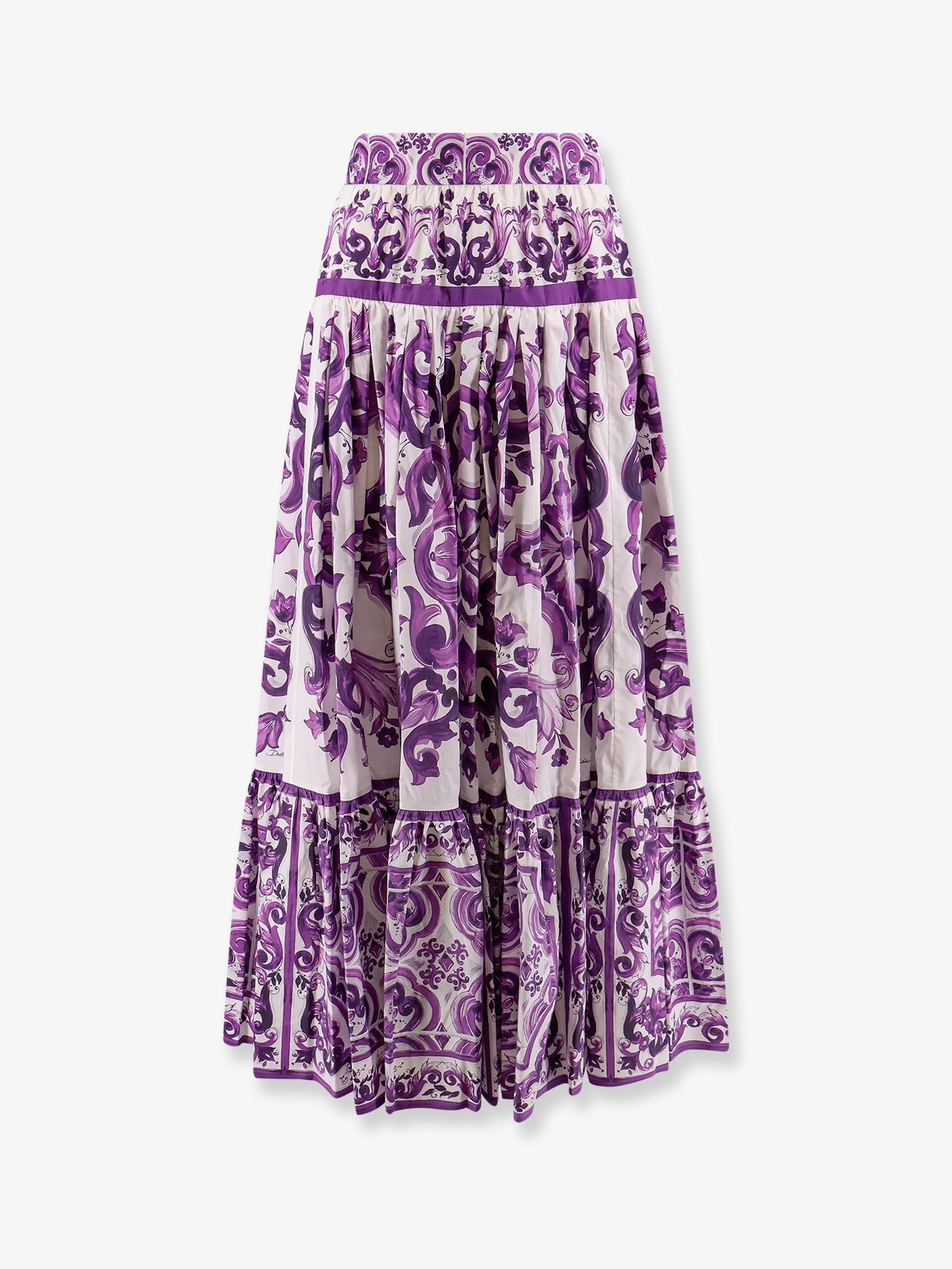 Dolce & Gabbana Long skirt with Maiolica print