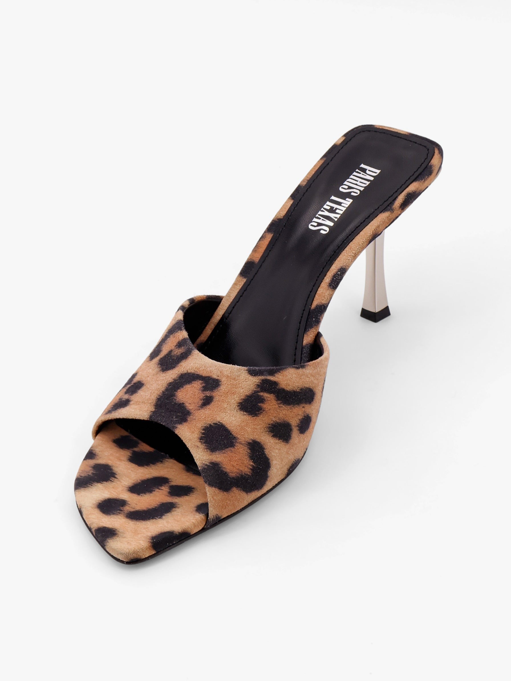 Paris Texas Lorena suede sandals with animal print
