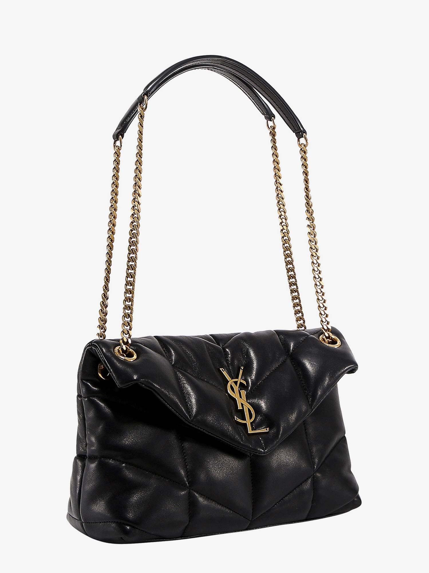 Saint Laurent Loulou puffer leather shoulder bag with metal monogram